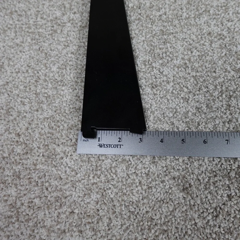 Black Metal 18.5 Inch Slotted Wall Shelf Bracket Tapered Support Dual Trak‎